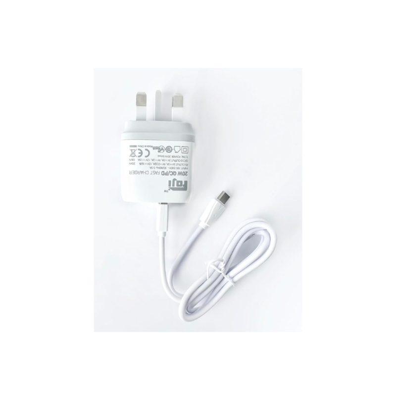 FOJI 20W PD Fast Charger with Type-C Cable – Quick & Safe Power Solution