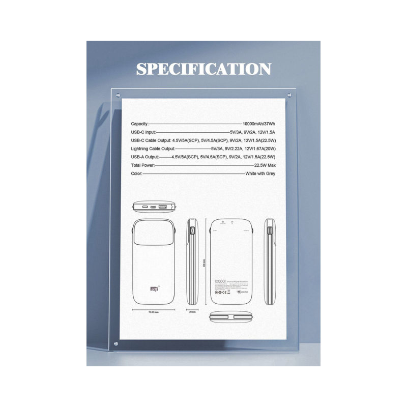 FOJI 10000mAh Power Bank