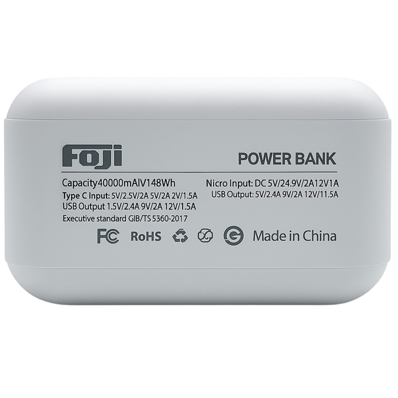 FOJI 40000mAh Power Bank White