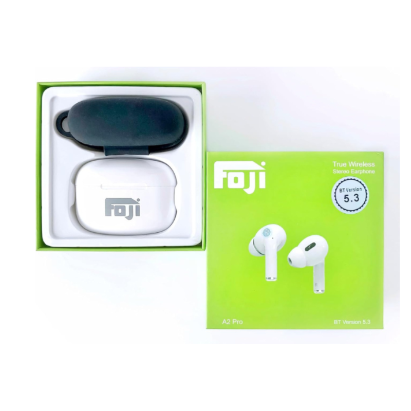 FOJI A2 Pro True Wireless Bluetooth Earbuds – Deep Bass, Smart Touch, BT 5.3