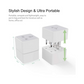 Adaptateur de voyage universel FOJI Z4 – Prise internationale tout-en-un