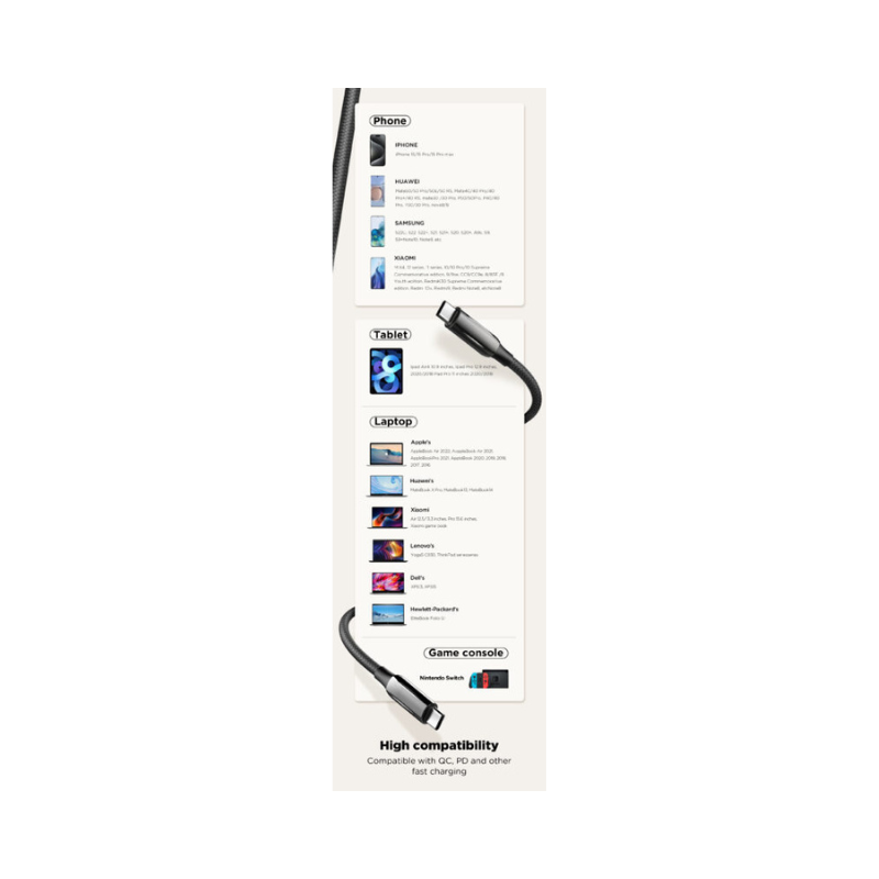 FOJI LC922c USB-C to C Cable 