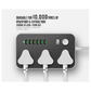 Foji extension,Black multi-port charging station with three white plugs on a white background