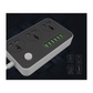 Foji extension,Power strip with multiple outlets and USB ports on a dark background