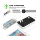 Foji extension,Power strip with multiple outlets and USB ports charging a smartphone and tablet, with safety features highlighted.