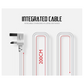 Foji extension, White charging cable with a plug, labeled '200cm', on a white background.